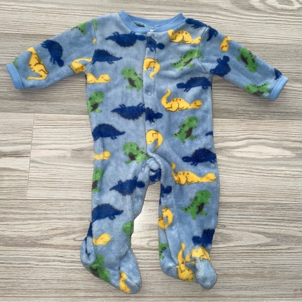 Emporio Baby Boys Dinosaur Fleece Sleep & Play 0–3 Months